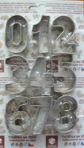 Vykrajovačka nerez číslice sada 40 mm CZ