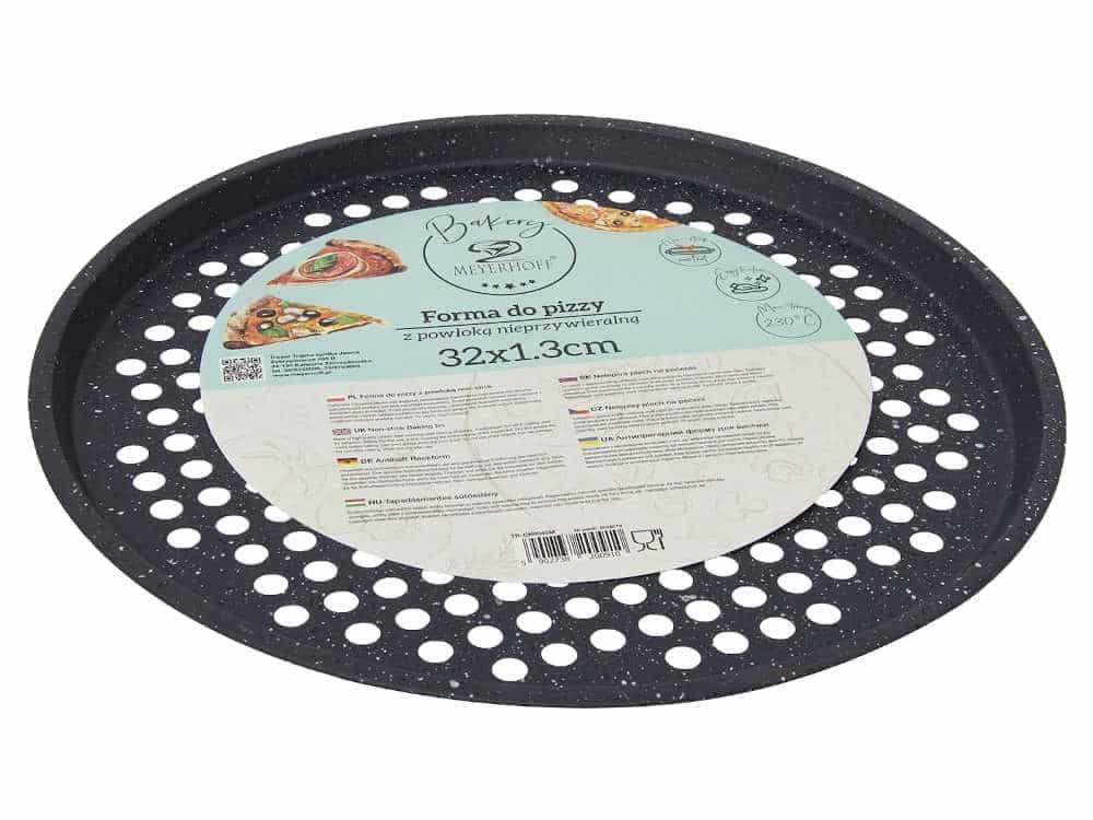 Forma pizza nepřilnavá Ø 32cm mramor, perforovaná