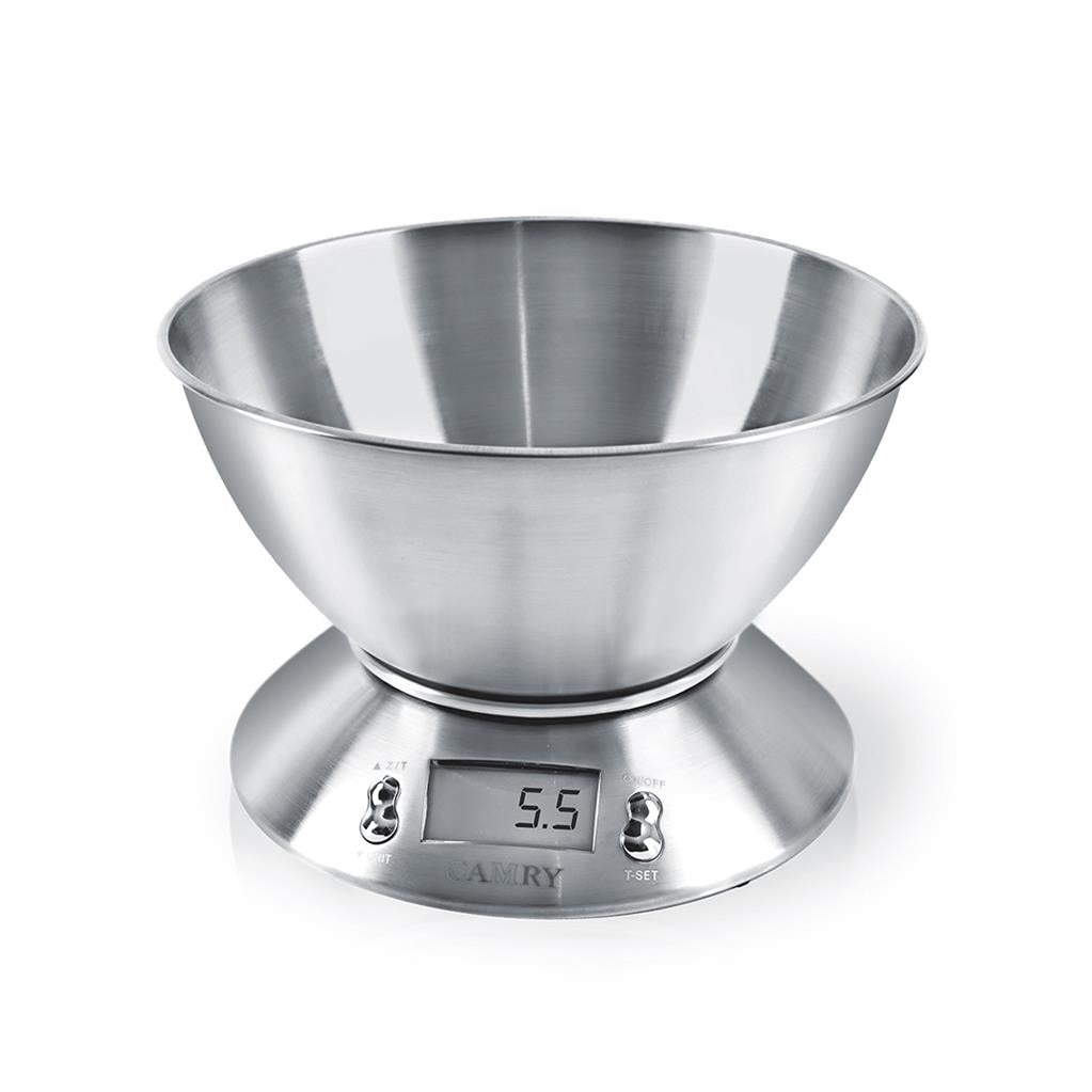 Váha kuchyňská digitální 5kg nerez s mísou NINA