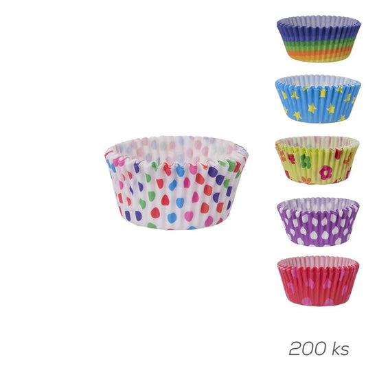 Košíčky papírové cukrářské na pralinky barevné ¤2,5cm 200ks