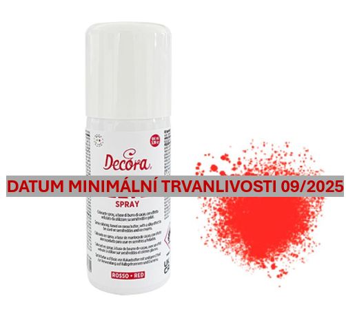 Barva ve spreji, sametový efekt červený 100ml SLEVA