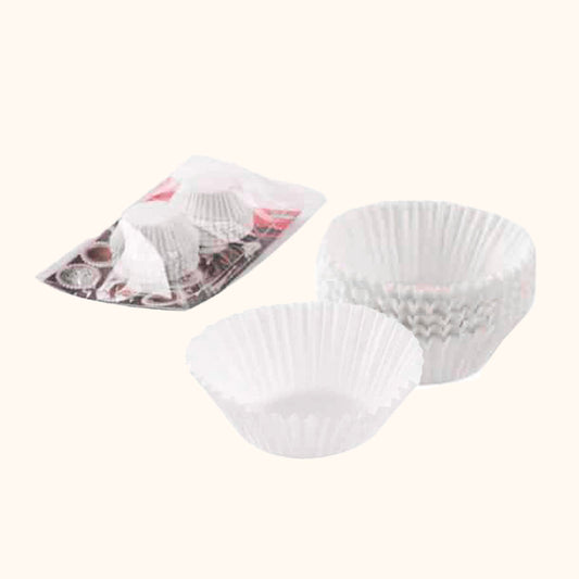 Bílé košíčky | Papírové | ¤ 3 cm | 100 kusů