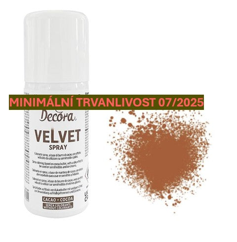 Barva ve spreji, sametový efekt kakaový 100ml SLEVA