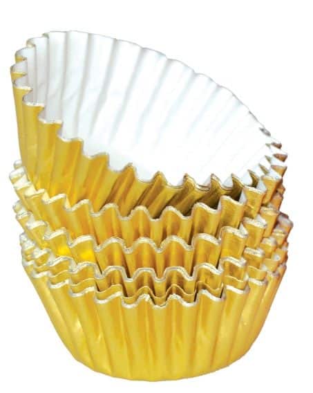 Košíčky na pralinky Alvarak, hliníkové zlaté (50ks)