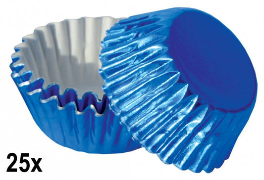 Košíčky na pralinky Alvarak, hliníkové modré a stříbrné (50ks)