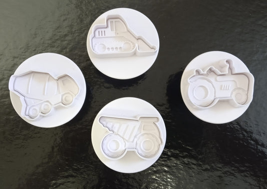 Vykrajovátko s pístem dopravní prostředky, 4 ks