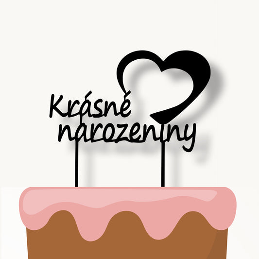 Zápich krásné narozeniny+srdce