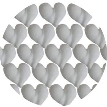 Cukrová ozdoba srdíčko bílé