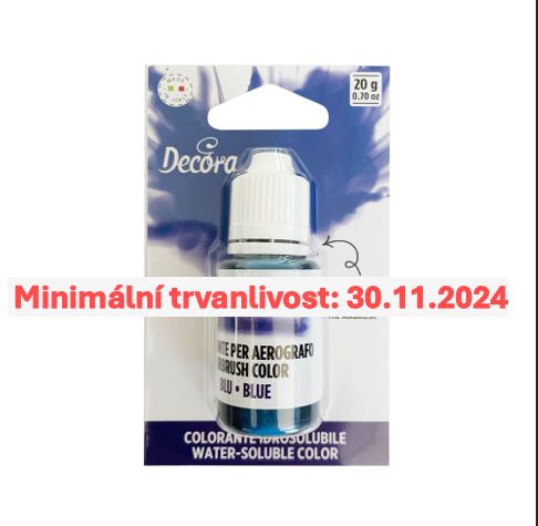 Airbrush barva Decora - modrá (20 g) SLEVA