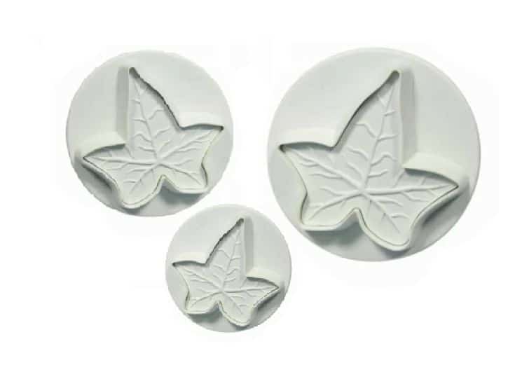 Vykrajovátka s pístem lístky břečťan, 3 ks