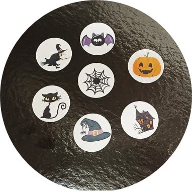 Dekorace z jedlého papíru, terčíky Halloween (7ks)