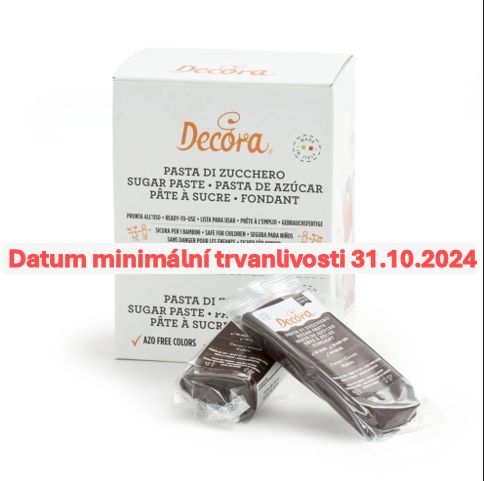 Potahovací a modelovací cukrová hmota Decora, hnědá 100g SLEVA