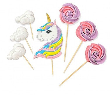 Jednorožec s lízátky │ Sada cukrových ozdob