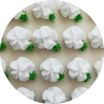 Cukrová ozdoba karafiát bílý