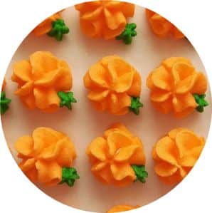 Cukrová ozdoba karafiát oranžový