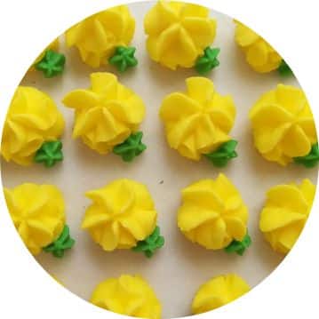 Cukrová ozdoba karafiát žlutý