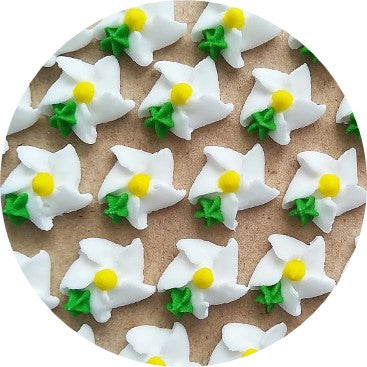 Cukrová ozdoba kvítek bílý