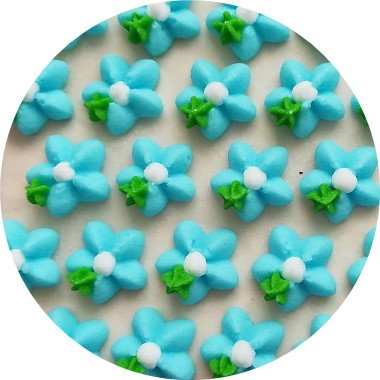 Cukrová ozdoba kvítek modrý