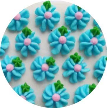 Cukrová ozdoba kvítek modrý