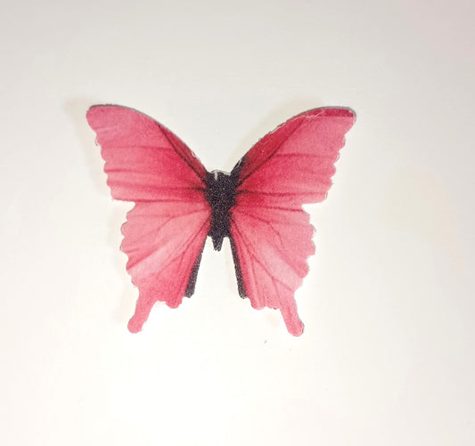 Dekorace z jedlého papíru- růžoví motýlci 10ks
