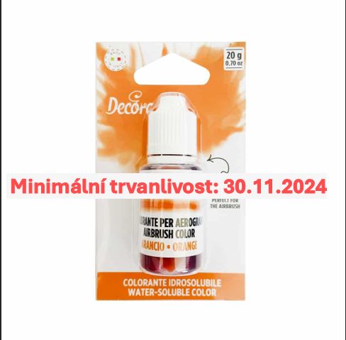 Airbrush barva Decora - oranžová (20 g) SLEVA