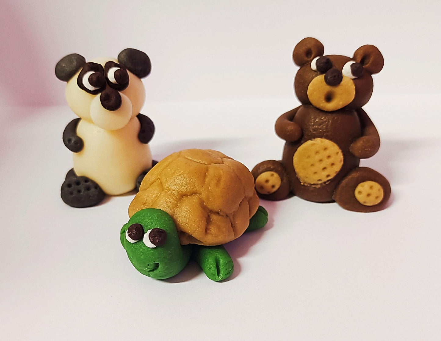 Panda, medvěd, želva | Sada jedlých ozdob
