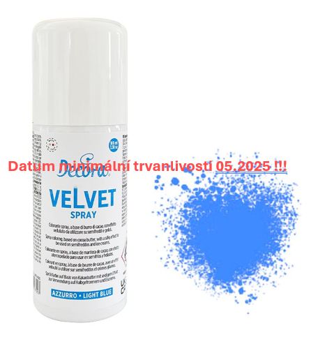 Barva ve spreji, sametový efekt modrý 100ml SLEVA