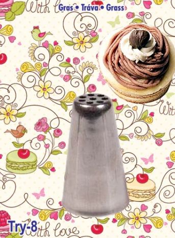 Zdobící špička, tráva/strs