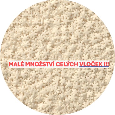 Cukrové vločky 9mm bílé, 20g SLEVA