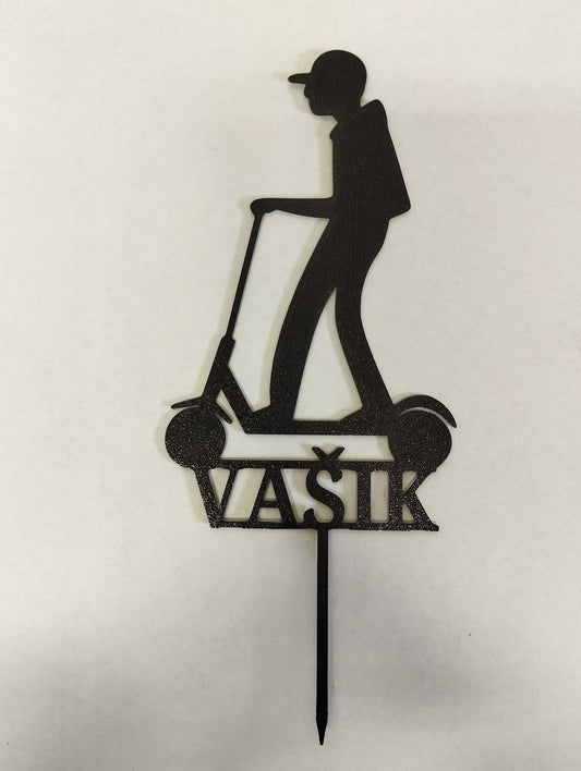 Zápich kluk na koloběžce Vašik / AKCE