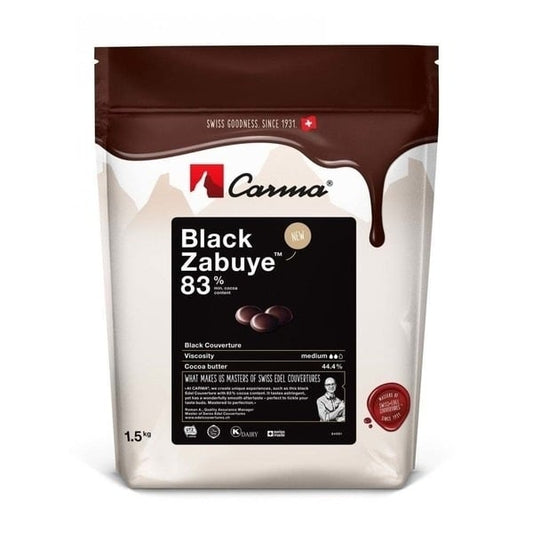 CARMA Čokoláda hořká 83% BLACK ZABUYE 1,5 kg