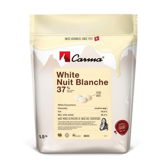 CARMA Čokoláda bílá 37% NUIT BLANCHE 5x1,5kg