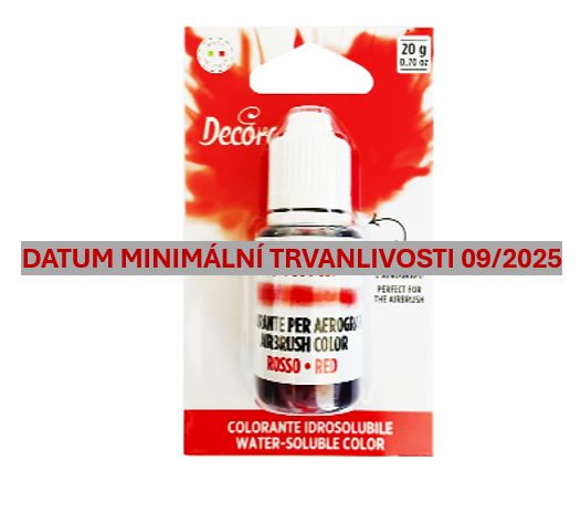 Airbrush barva Decora - červená (20 g) SLEVA