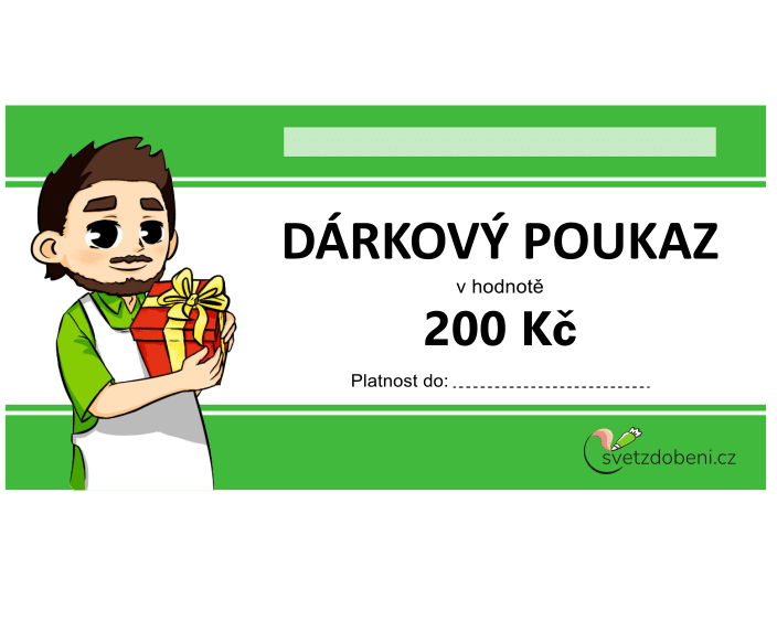 Dárkový poukaz v hodnotě 200,-Kč