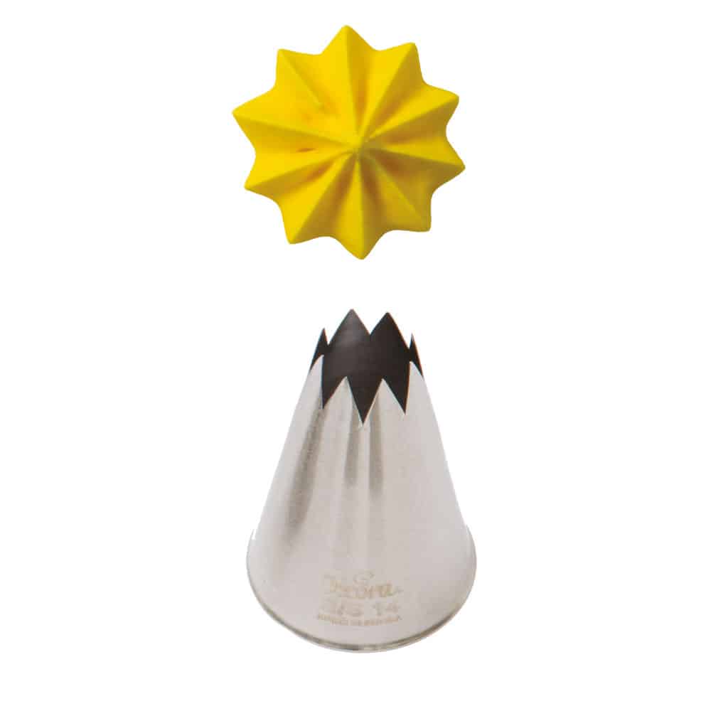 Špička nerez hvězda otevřená 8zubů průměr 1,4 cm No.14