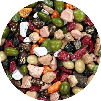 Čokoládové kamínky v barevné krustě (50 g)
