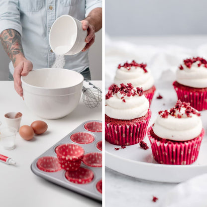 Košíčky na muffiny puntík Decora, bordo 60ks